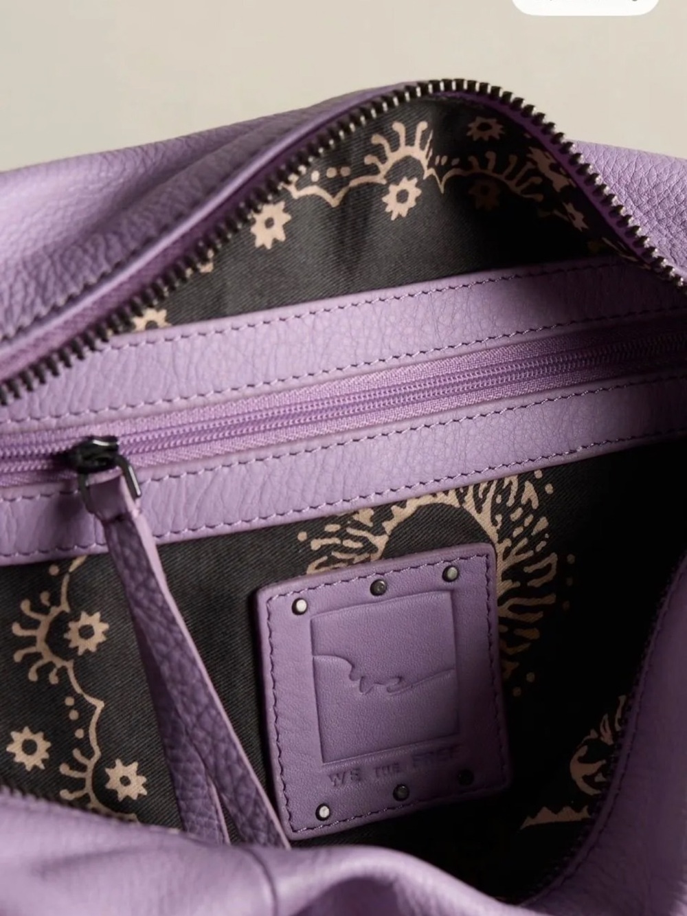 ICONIC! Sold Out! FREE PEOPLE WE THE FREE BIG EMERSON TOTE LILAC NEW - Picture 4 of 6